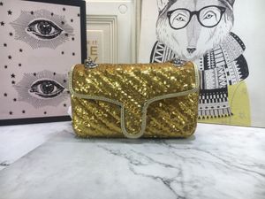 2021 Ny kvinnlig designer sequin glänsande handväska messengerväskor handväska axelväskor koppling väska handväskan myntväska messenger väska messenger