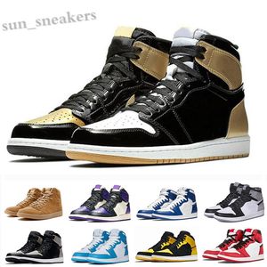 Wholesale 1 1s Men Shoes Athletics Sneakers UNC Mens Womens Sports Torch Hare Game Royal Pine Green High Low Sports Sneakers RG06