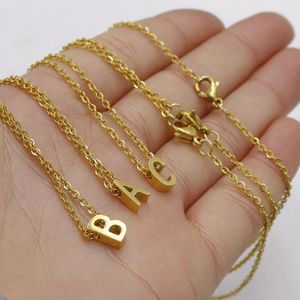 Pendant Necklaces Minimal Initial Choker Name Necklace Letter Gold A B C D E F G H I J K L M N O P Q R S T U V W X Y Z Women's Jewelry Gifts