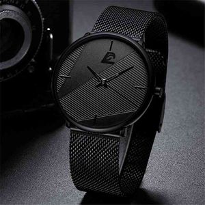 Reloj Hombre Watches Mens 2021 Minimalist Men's Fashion Ultra-thin Watch Simple Men Business Quartz Wristwatch Relogio Masculino