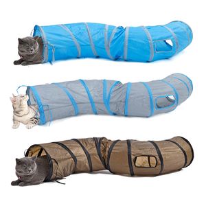 S Форма 120см Длинный Сплошной Pet Cat Cat Tunnel Pet Play Туннель Весело Щенок Кошка Туннель Котенок Игра Игрушка Складная Игрушка Cat Jouet Налить чат LJ201125