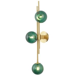 Nuovo design Lampada da parete creativa Post Modern Personality Green / Clear Glass G4 Applique da parete Home Hotel Lobby Art Decorazione Apparecchi di illuminazione