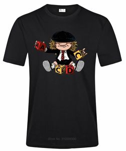 Män t shirt Angus Young Graphic Printed Summer Hardrock Music Band Fan Man Tee Shirt T-Shirt 220224