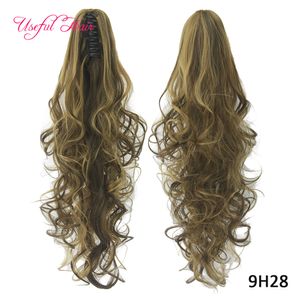 long ponytails Synthetic Ponytails Long Curly Claw Ponytail Clip In Hair Extensions Hairpiece Pony Tail Synthetic High Quality Wholesale
