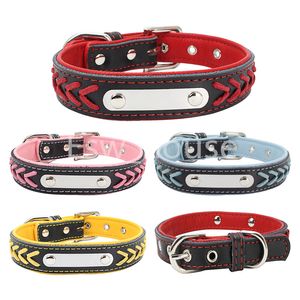 Personalized Dog Collars Stainless Steel Iron Pet ID Tag Nameplate Collar Dog Accessory