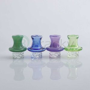 Ny stil rökglas snurrande ufo cap 25mmod hårda kolhydrater för kvarts banger naglar glas vattenrör dab oljeriggar