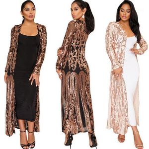 long sleeve embroidered sequin top kimono womens tops and blouses Sexy fashion coat long ladies blouse DW1941
