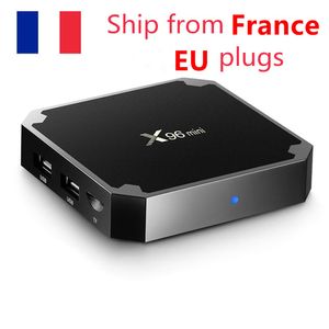 Skicka från FR EU X96 Mini Android 7.1 TV Box 2GB 16GB Amlogic S905W Quad Core Smart X96mini