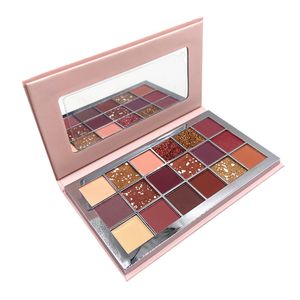 VMAE Hot Desert Rose 18 Farben Marbel-Palette Luxus-Lidschatten Langlebige Dose Individuelles Private-Label-Make-up-Lidschatten-Palette Kein Logo