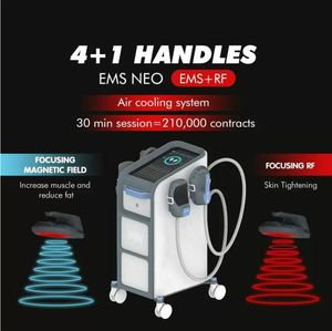 Hiemt+RF Tesla 5 HANDLAR SLAND EMS MUSCLE STIMULATION Viktminskning Kroppskulptur Högintensiv elektromagnetisk muskler som bygger fett Burning Beauty Machine