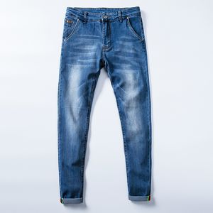 7 colori uomo stretch jeans skinny moda casual slim fit pantaloni in denim maschio grigio nero kaki bianco pantaloni maschio marca 201120
