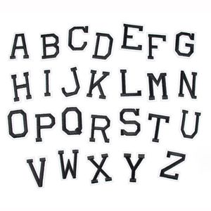 A-Z-bestickte Brief-Patches-Set-Alphabet 26 PC Aufkleber Custom Ihr Name Eisen auf Applique Patches für Kleidung Jacke Dekoration