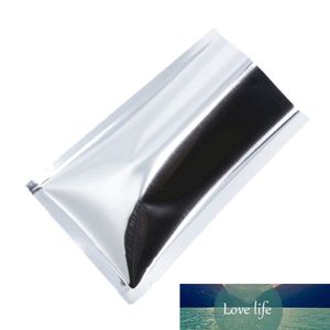 Silver 12 * 17cm 300pcs / mycket öppen topp aluminiumfolie väska värmeförsegling mylar vakuumpaket påsar mat te mjölkpulverförvaringspåsar