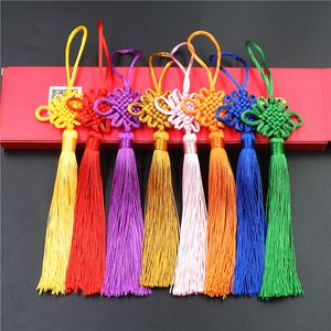 Partihandel Handgjorda Kinesiska Knot Tassel Hantverk Present Smycken Göra DIY Feng Shui Pendants Hantverk Heminredning Multicolor Valfritt