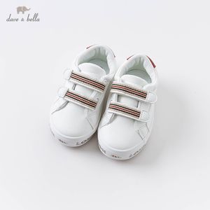 Dave Bella 가을 아기 소녀 소년 패션 스트라이프 편지 신발 새로운 태어난 유니섹스 캐주얼 신발 LJ201104