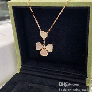 Necklace Designer Jewelry men pendants statement Four Leaf Clover Rose Silver 45cm Link Chain Pendant Necklaces 40th birthday for women size chart gold in french