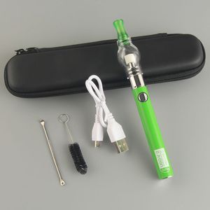 Micro USB UGO V II Bateria Dab Dome Canetas Kit com Ego Cera Vidro Globo Vaporizador Vape Pen Bobinas Mini Zipper Case