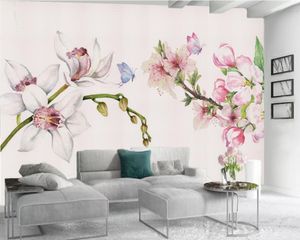 3D papel de parede flor romântico rosa pêssego flor 3d papel de parede digital impressão hd decorativo bonito papel de parede