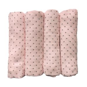 4 Pezzi Coperta Del Bambino Del Cotone Swaddle Avvolgere Telo Da Bagno Neonato Copertura Infermieristica Ripetuto Pannolino Pannolini Mussola 70 * 70 cm LJ201014