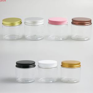 24 x 60g Tomma Clear Cosmetic Cream Containers Jars 60cc 60ml för kosmetika Förpackning Plastflaskor med metall Lidshigh Qualtity