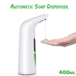 400ml自動赤外線誘導SOAPディスペンサーインテリジェントセンサータッチレスオートフォームハンドウシングホームオフィスバスルームウォッシュY200407