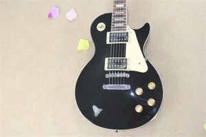 Niestandardowy sklep Nowy LP Standard R9 Guitar Electric Wiązanie Frets Gitara Ebony Elektryczna z Hard Case