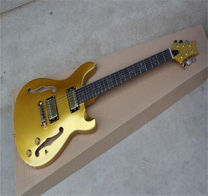 2022 F hole jazz electric guitar Gold color finished, with Gold Hardware!