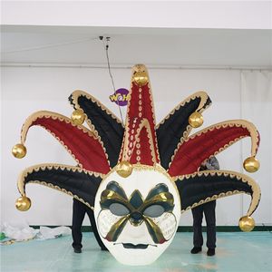 카니발 마스크 풍선 ejester inflatables jolly led 스트립과 송풍기와 송풍기 Dell'Arte 마스크 장식