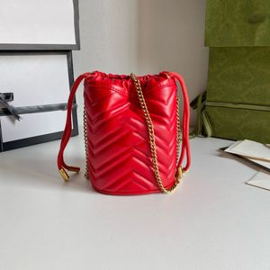 4 cores Top designer de luxo Mini Bucket Bag Shoulder Bags Moda feminina bolsas de couro bolsa de mão atacado alça de ombro removível 575163