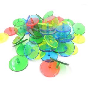 All'ingrosso- 50 pezzi in plastica trasparente contrassegno della pallina da golf Indicatori di posizione colore assortito diametro 24 mm accessori base per pallina da golf1