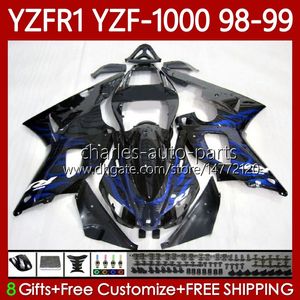 OEM-Verkleidungen für Yamaha YZF-R1 YZF1000 YZF R 1 1000 CC YZFR1 98 99 00 01 Karosserie 82Nr