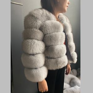 패션 겨울 따뜻한 가죽 코트 자연 여우 모피 코트 진짜 여우 모피 재킷 겨울 두꺼운 따뜻한 코트 LJ201202