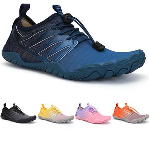 Marca Não Homens Mulheres Correndo Tênis Preto Cinza Amarelo Rosa Roxo Azul Laranja Cinco Dedos Ciclismo Wading Mens Outdoor Sports Shoe 36-47