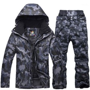 New Mens Camouflage Ski Suit Waterproof Breathable Snowboard Jacket Winter Snow Pants Suits Male Skiing and Snowboarding Sets1
