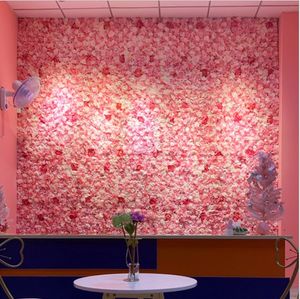 60×40cmの花の壁のシルクローズの甲殻類の壁暗号化花の背景造花創造的な結婚式の段階