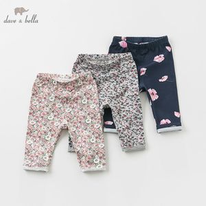 Dave Bella Bahar Bebek Kız Çiçek Giysileri Bebek Yürüyor Pantolon Çocuk Butik Pantolon LJ201019