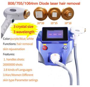 3 wavelength 755 808 1064 laser hair removal device 808nm diode lazer machine facial leg bikini hair reduction for beauty Salon home use