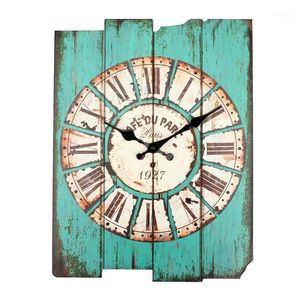 Wholesale- Diameter 29cm Vintage Rustic Wooden Office Kitchen Home Coffeeshop Bar Large Wall Clock Decor 41x35x45cm1 Clocks