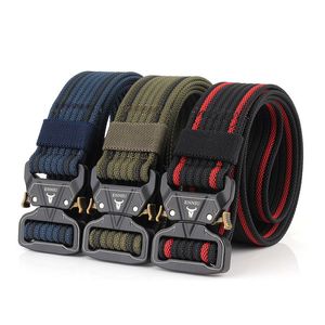 Nylon Belt Army Tactical Belt Men Metal Pluggable Buckle Military Combat Belts Knock Off Emergency Survival Waist Tactical Gear 201117