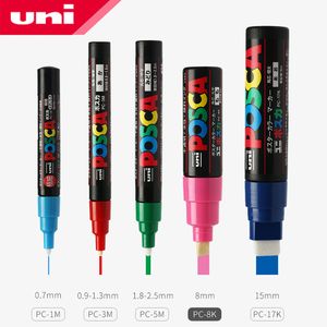 UNI POSCA Series Mark Pen Combination Painting Filling Dedicated POP Poster Advertising Pen PC-1M   PC-3M   PC-5M 201102
