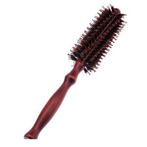 Professional Round Comb Hair Massage Gourd Roll Pear-head Natural Wood Bristle Brush sqcfuQ