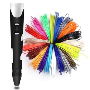 Aveiro 3D 펜 3 D 인쇄 펜 50 100 200 미터 ABS 필라멘트 크리 에이 티브 장난감 아이 그림 그리기 최고의 생일 선물 201214