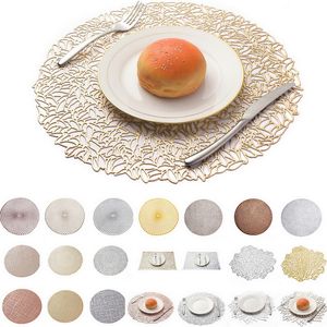 Round PVC PlaceMat Kitchen Dining Table Mats Steak Pad Anti-Spalding Pads Insullding Ins Nordic Hotel Restaurant Home Decor