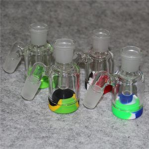 3,2 polegadas 14 mm 18mm Reciclador macho Recycler Ashcatcher Hookah de 45 graus Adaptador de apanhador de cinzas de filtro de borbulhante Percolator Para bongos de água de vidro Bong