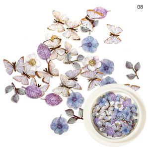 Nail Art Süslemeleri Kelebek Arı Sequins Glitter Pul Dekorasyon Karışık Gül Çiçek Yaprağı DIY Çıkartmaları Takı Manikür Aksesuar