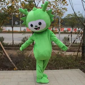 Vuxen Storlek Grön Dinosaur Mascot Kostymer Halloween Fancy Party Dress Cartoon Character Carnival Xmas Påsk Reklam Födelsedagsfest Kostym Outfit
