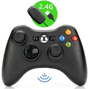 Microsoft Xbox 360 2.4gワイヤレスゲームコントローラゲームパッドゴールデンカモフラージュジョイスティックダブルショックコントローラー、小売箱