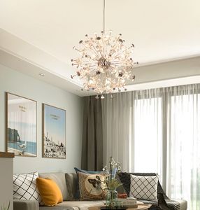 Lampadario di cristallo di fiori creativi soggiorno lampade a sospensione di arte della sfera luci di modellazione del corridoio lampade da sala da pranzo d'ingresso nordiche