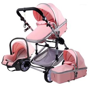 New 2020 High Landscape Baby Stroller 3 in 1 Baby Stroller with Car Seat Pushchair Pram Kinderwage Carriage1