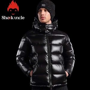 Giacca invernale Uomo Cappotto spesso termico di alta qualità Parka nero Uomo Capispalla caldo Moda Piumino bianco anatra Uomo # 1358 201103